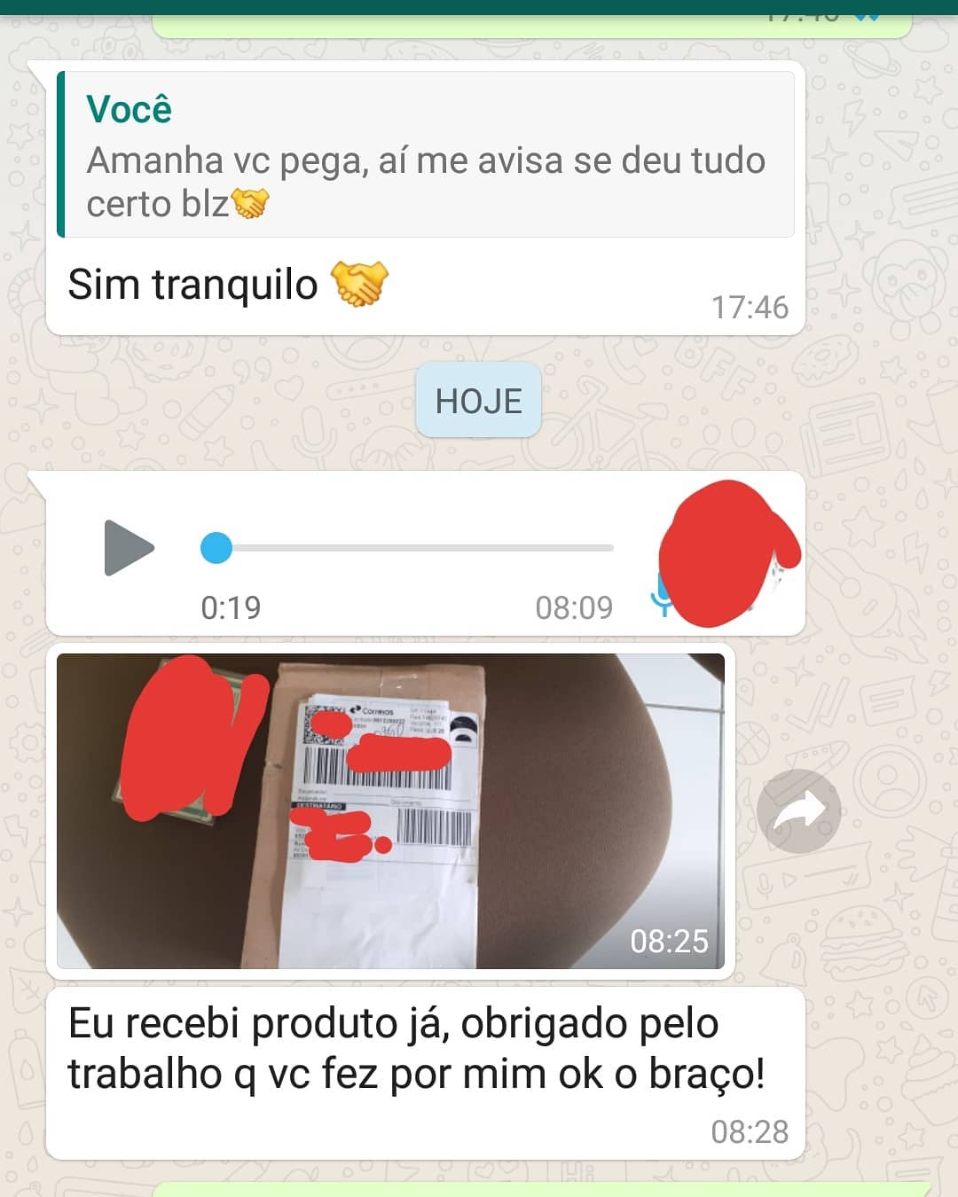 Cliente recebendo seu pedido no prazo!#Volumetraoriginal